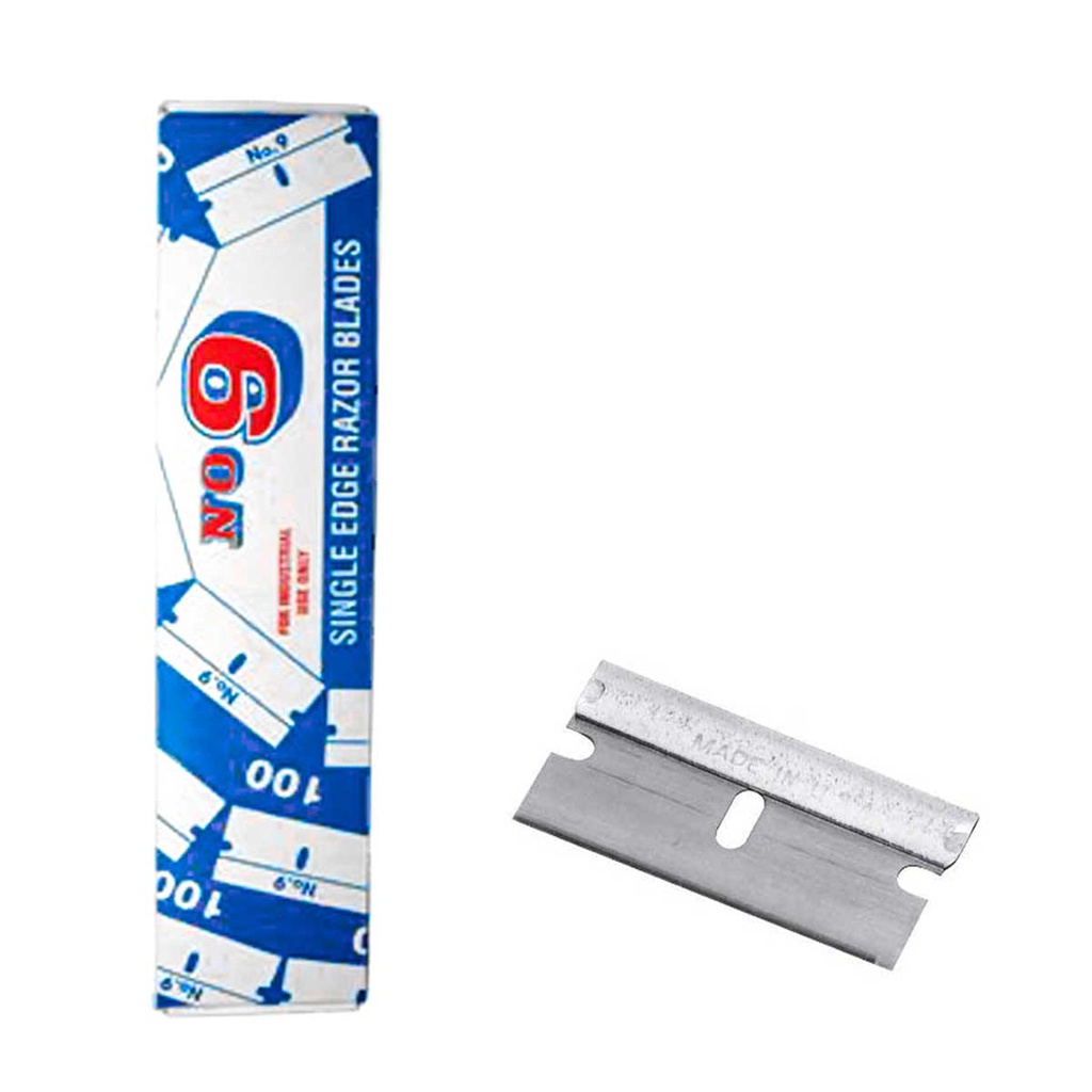 NAVAJA DE UN FILO (BLISTER C/100) RESPALDO ACERO   US BLADE