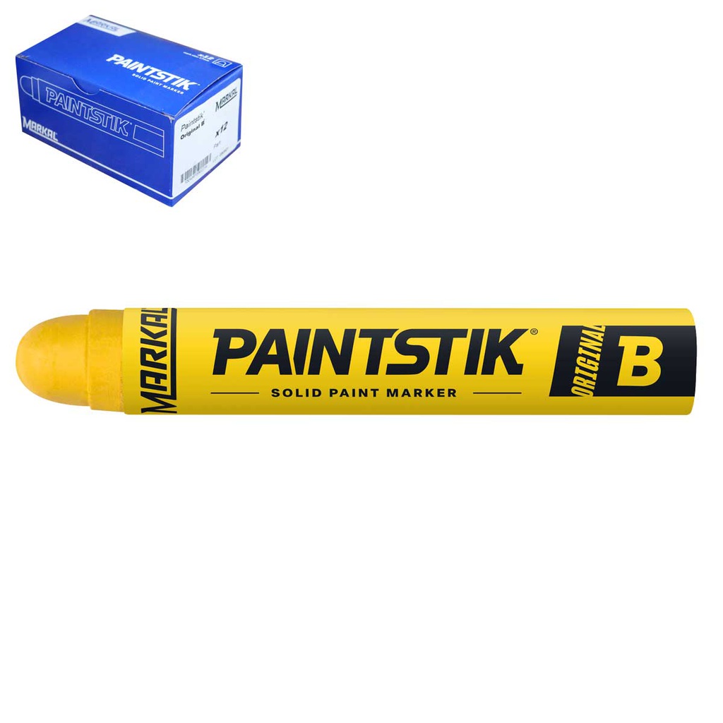 MARCADOR B PAINTSTIK AMARILLO (CAJA C/12 - PRECIO X PZA)