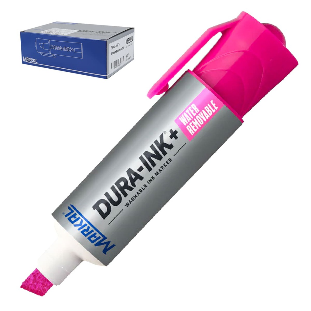 MARCADOR DURA INK WASHAWAY ROSA (CAJA C/12 - PRECIO X PZA)