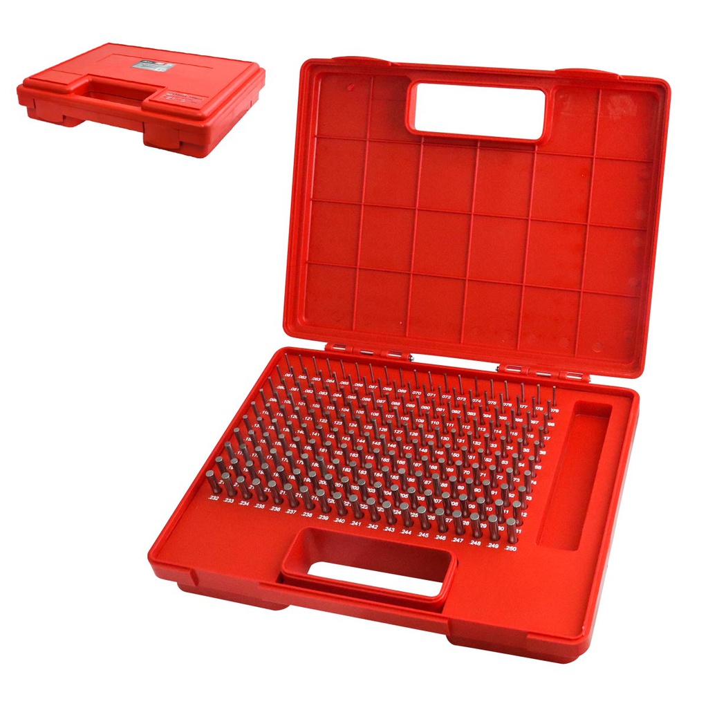 CALIBRADORES PIN GAGES 0.061" - 0.250" JGO 190 PIEZAS