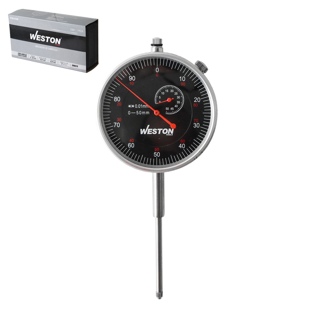 INDICADOR D/CARATULA 0 - 50mm X 0.01mm