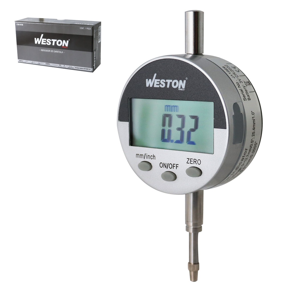 INDICADOR D/CARATULA DIGITAL 0 - 12.7mm / 0 - 1/2"" X 0.01mm / 0.0005""
