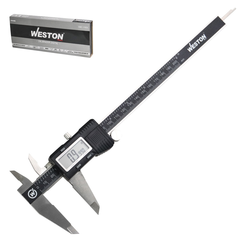 CALIBRADOR DIGITAL ACERO INOX. CARCASA PLASTICA 8"