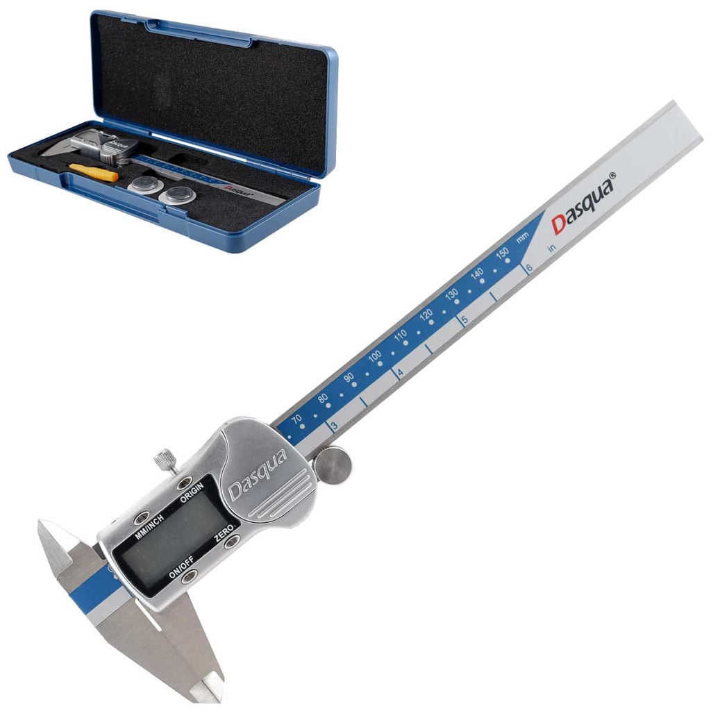 CALIBRADOR DIGITAL 0-150mm 0-6" mm/in ZERO C/PILA CR2032 3V