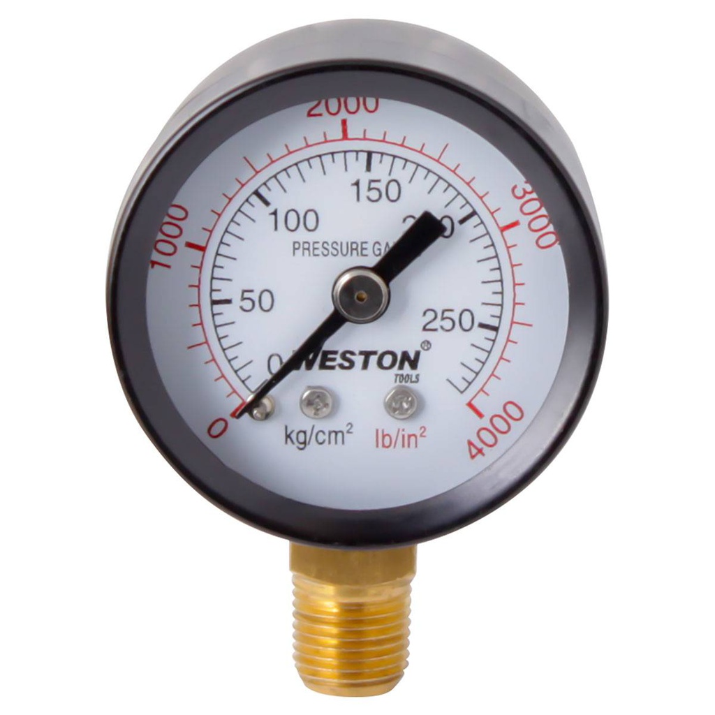 MANOMETRO 1-1/2" 1/8" NPT 21KGS/300LBS