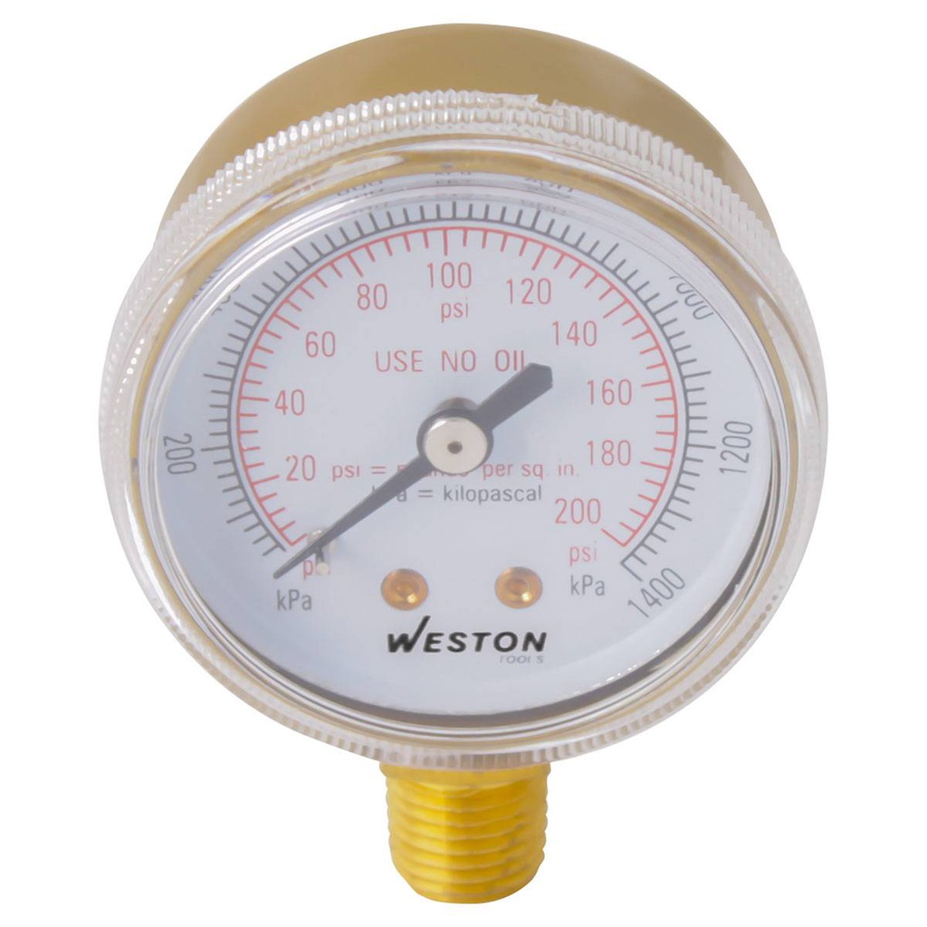 MANOM. D/OXIGENO 2" 1/4" NPT 200PSI/1400KP