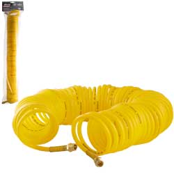 MANGUERA P/AIRE D/PE TIPO RESORTE AMARILLA 1/4'' X 50FT  CONECTOR 1/4'' NPT