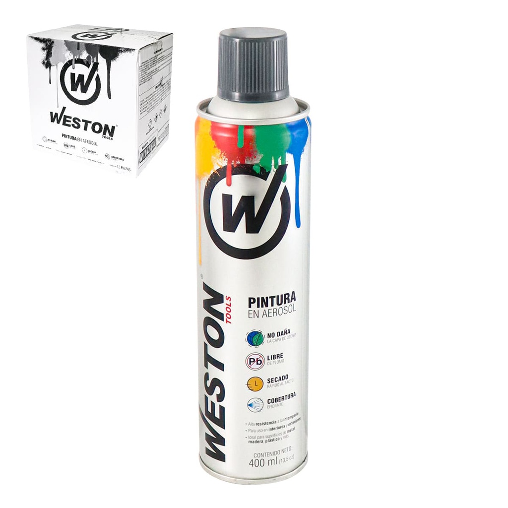 PINTURA AEROSOL GRIS MAQUINA 400ml           