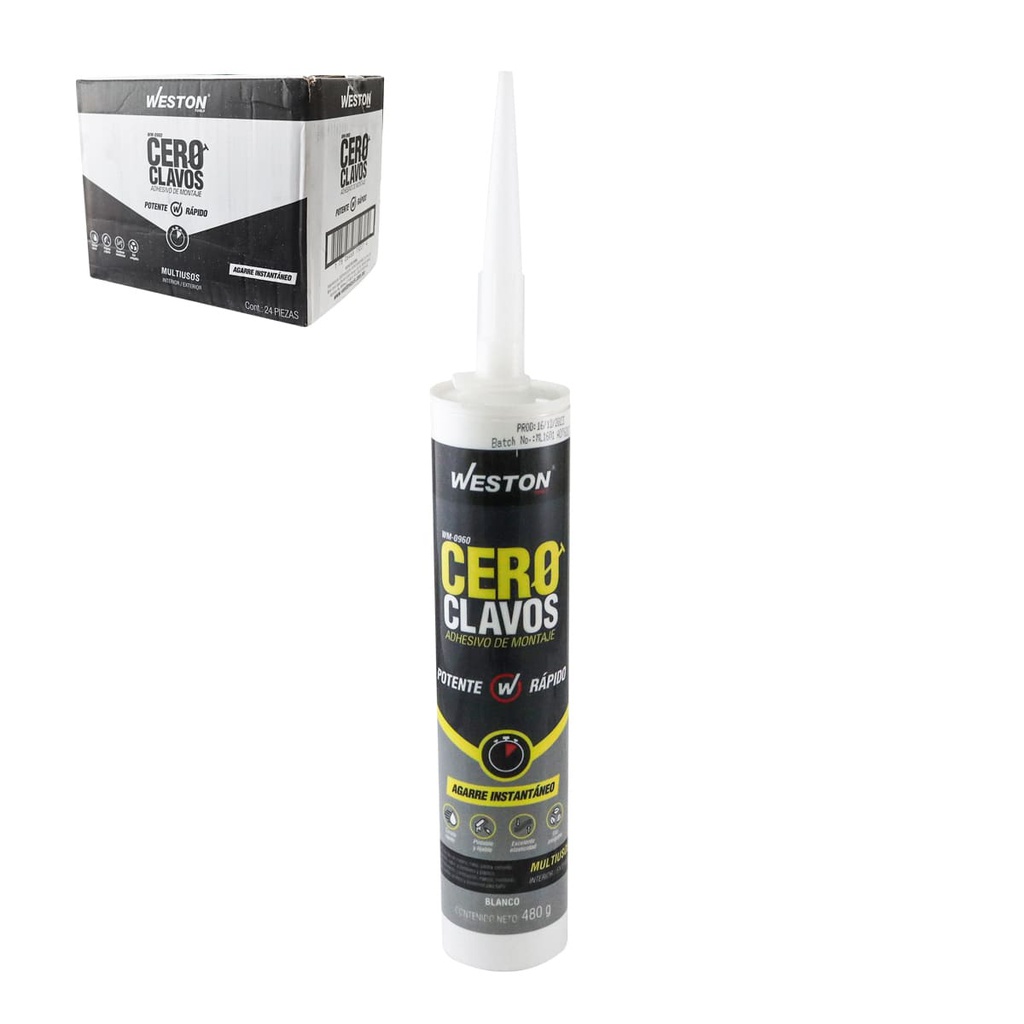 ADHESIVO DE MONTAJE CERO CLAVOS 480 g     