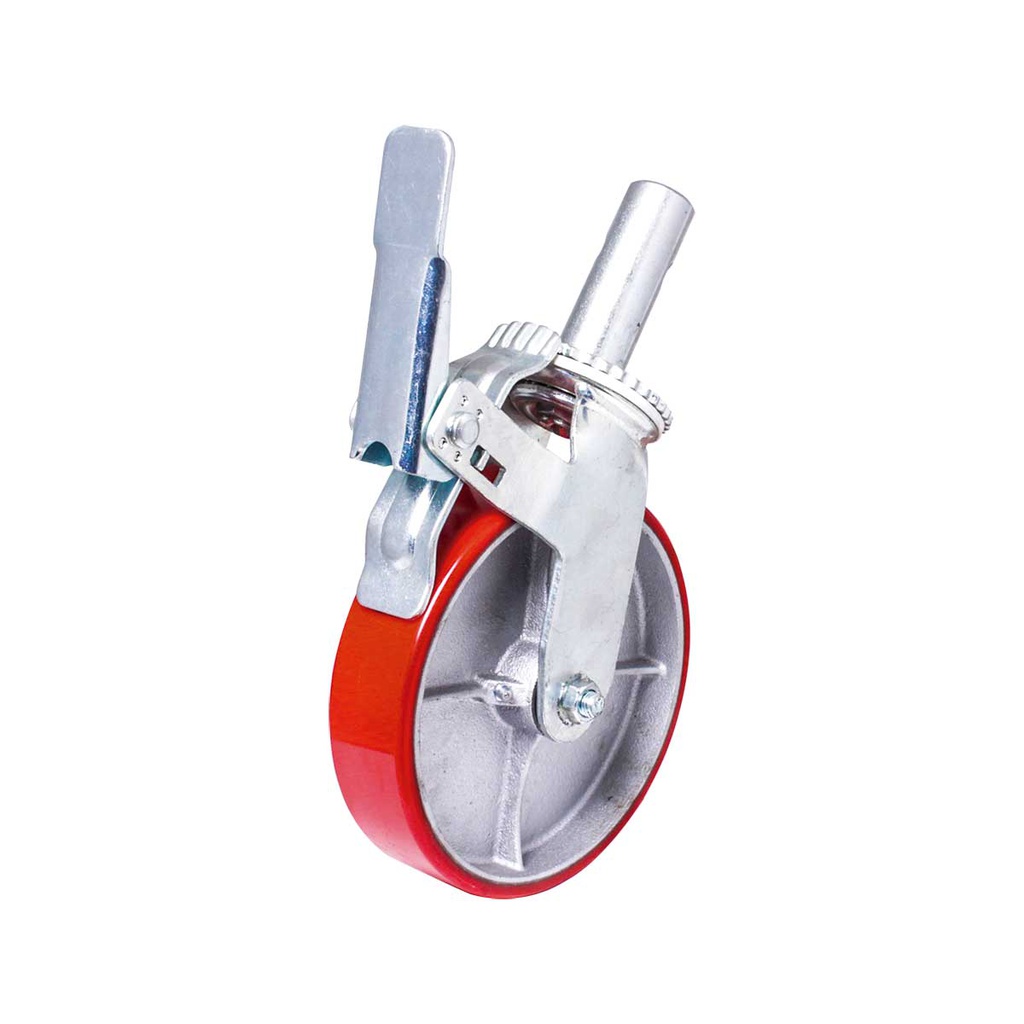 RODAJA ANDAMIO ROJO FIERRO VACIADO 6X2" HD