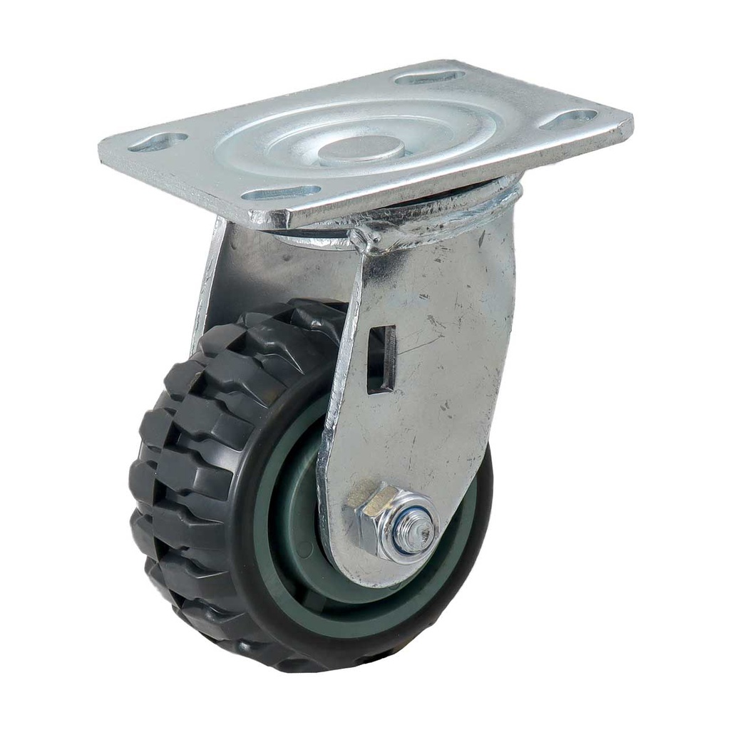 RODAJA DE PU CENTRO PP GIR. TIPO TRACTOR 4" (100*50MM)