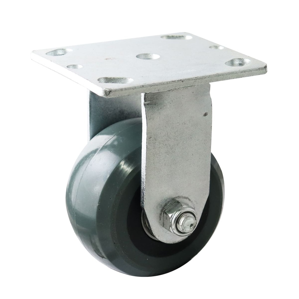 RODAJA PU VERDE C/NAILON FIJA 4X2" USO RUDO