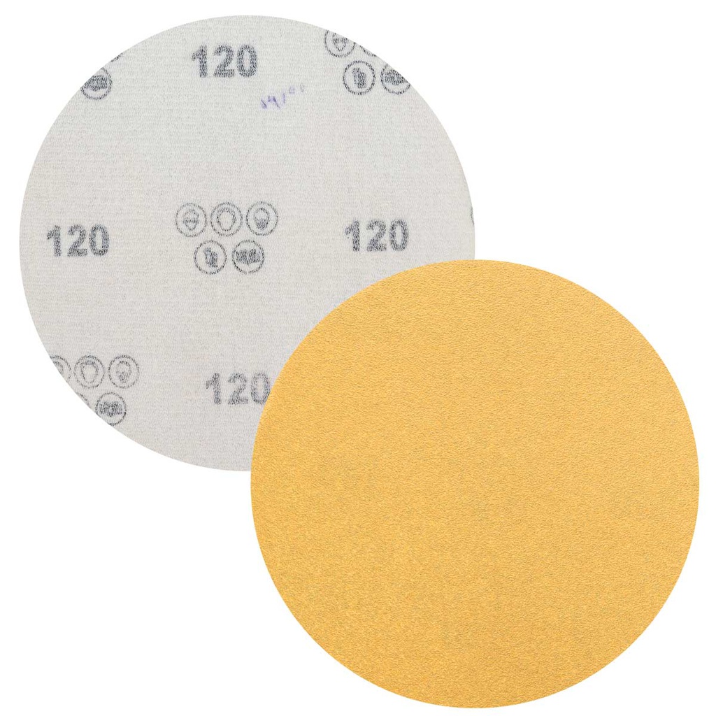 DISCO DE LIJA AO GRIP ORO PAPEL C (SEMIABIERTO) 5" G240 (Precio x pieza - Empaque c/100 pzas)