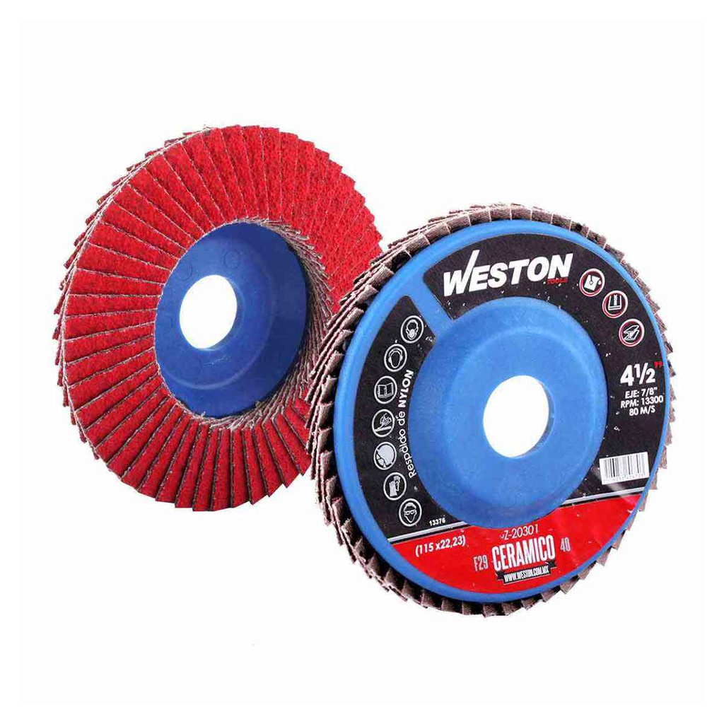 DISCO LAM.CERAMICO C/NYLON  7" X 7/8" G80 (Precio x pieza - Empaque c/10 pzas)