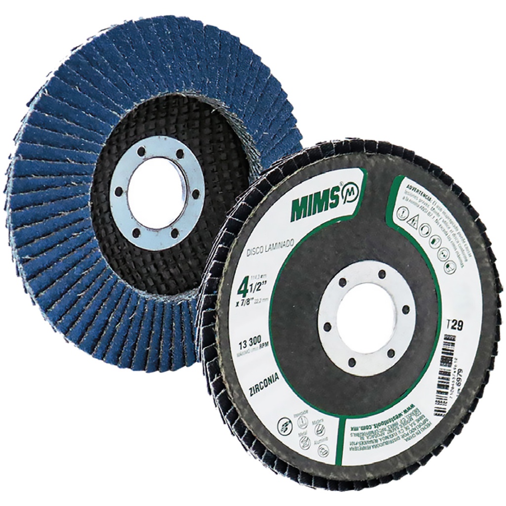 DISCO LAMINADO MIMS 4-1/2" X 7/8" G40 (Z-VERDE)