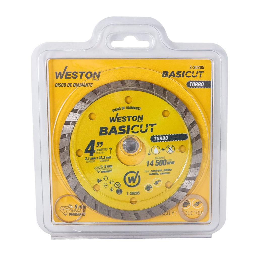DISCO DE DIAMANTE RIN TURBO 4" BASICUT
