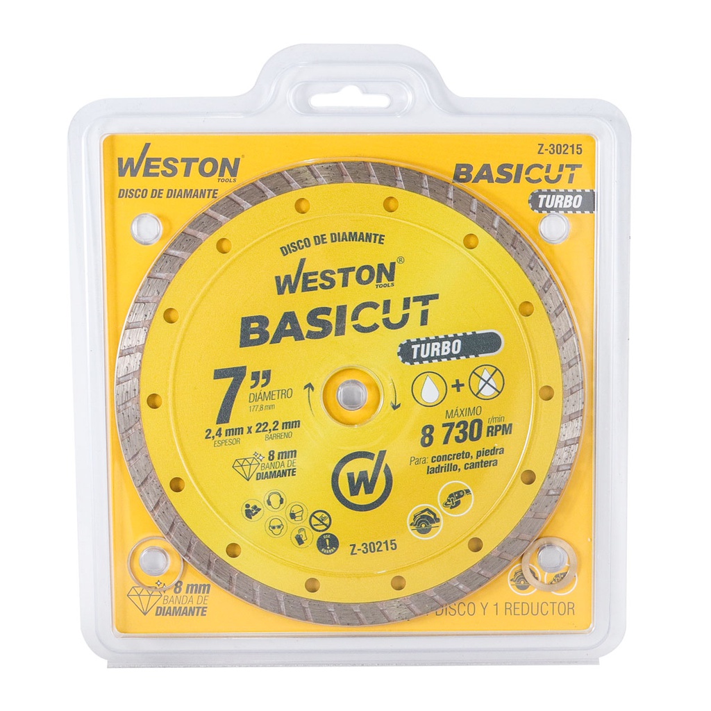 DISCO DE DIAMANTE RIN TURBO 7" BASICUT