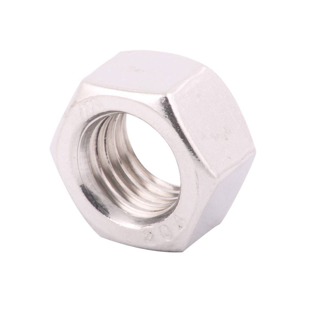 TUERCA HEXAGONAL  DE ACERO INOX. M12-1.75 (Precio x Caja c/100 pzas)