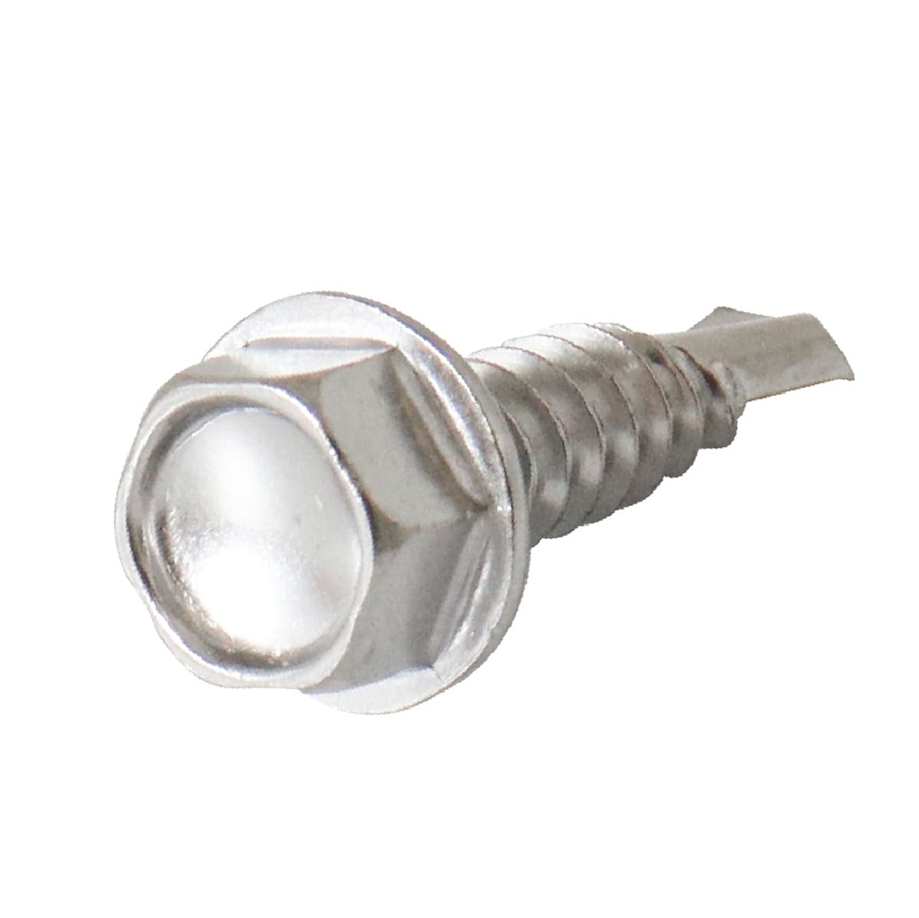 PIJA HEXAGONAL  PUNTA BROCA ACERO INOXIDABLE 410 1/4X1 (precio por caja, caja con 100 piezas)