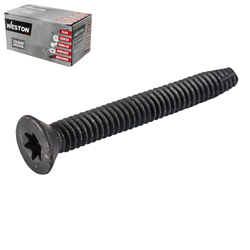 TORNILLO  C.PLANA TORX T/F NEGRO 1/4X3 (Precio x Caja - Caja c/200 pzas)