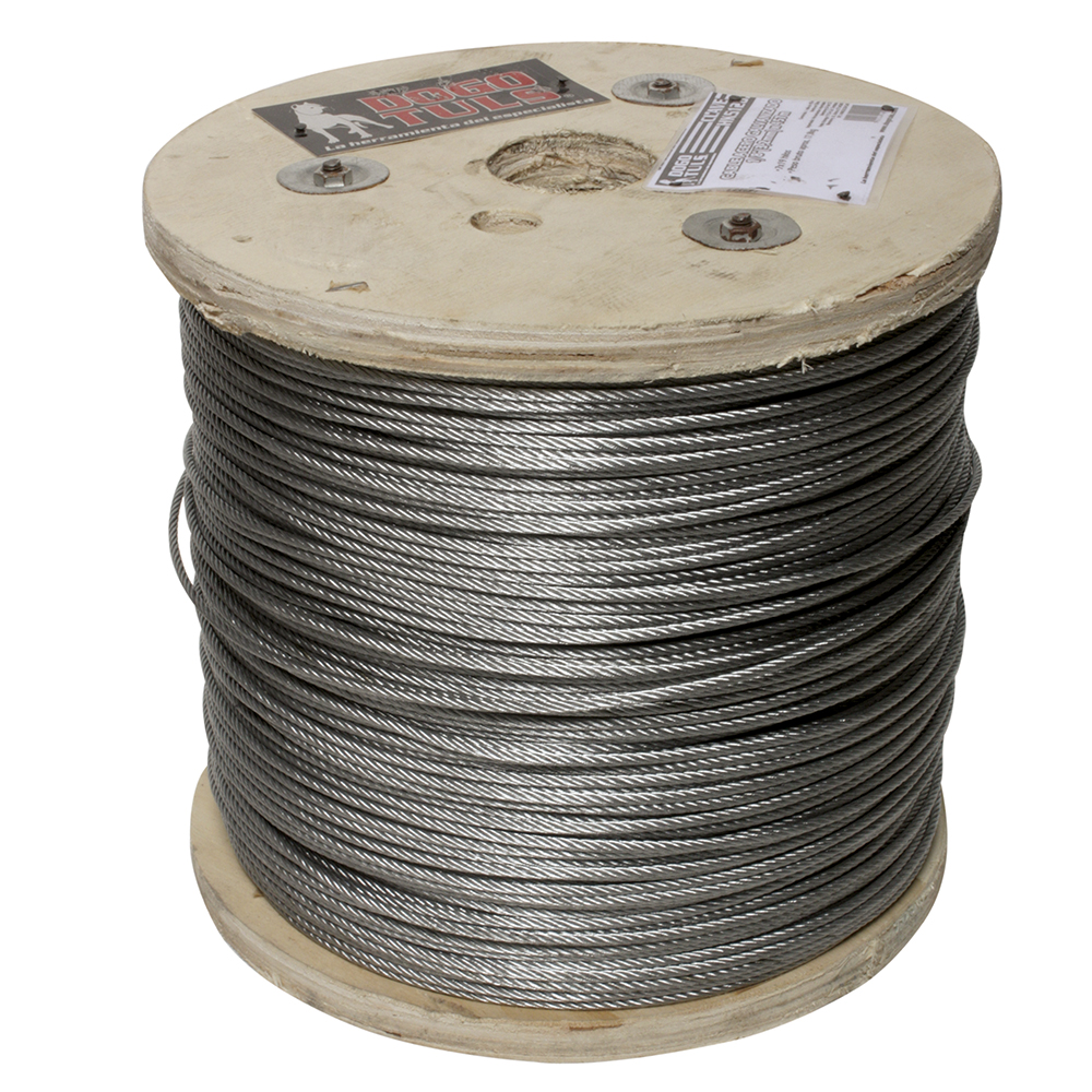 CABLE GALV C/F PVC 3/32-1/8" 7X7 100mt