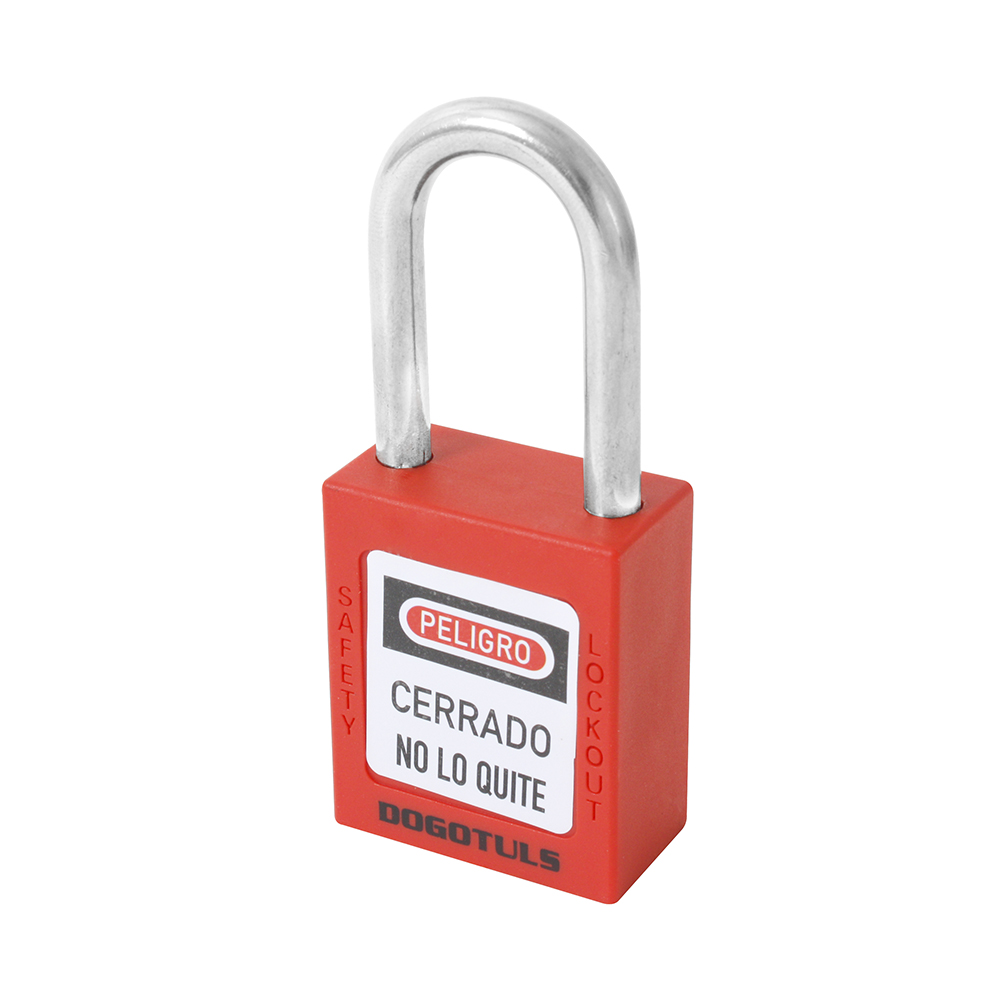 CANDADO PLASTICO BLOQUEO ROJO 38X44