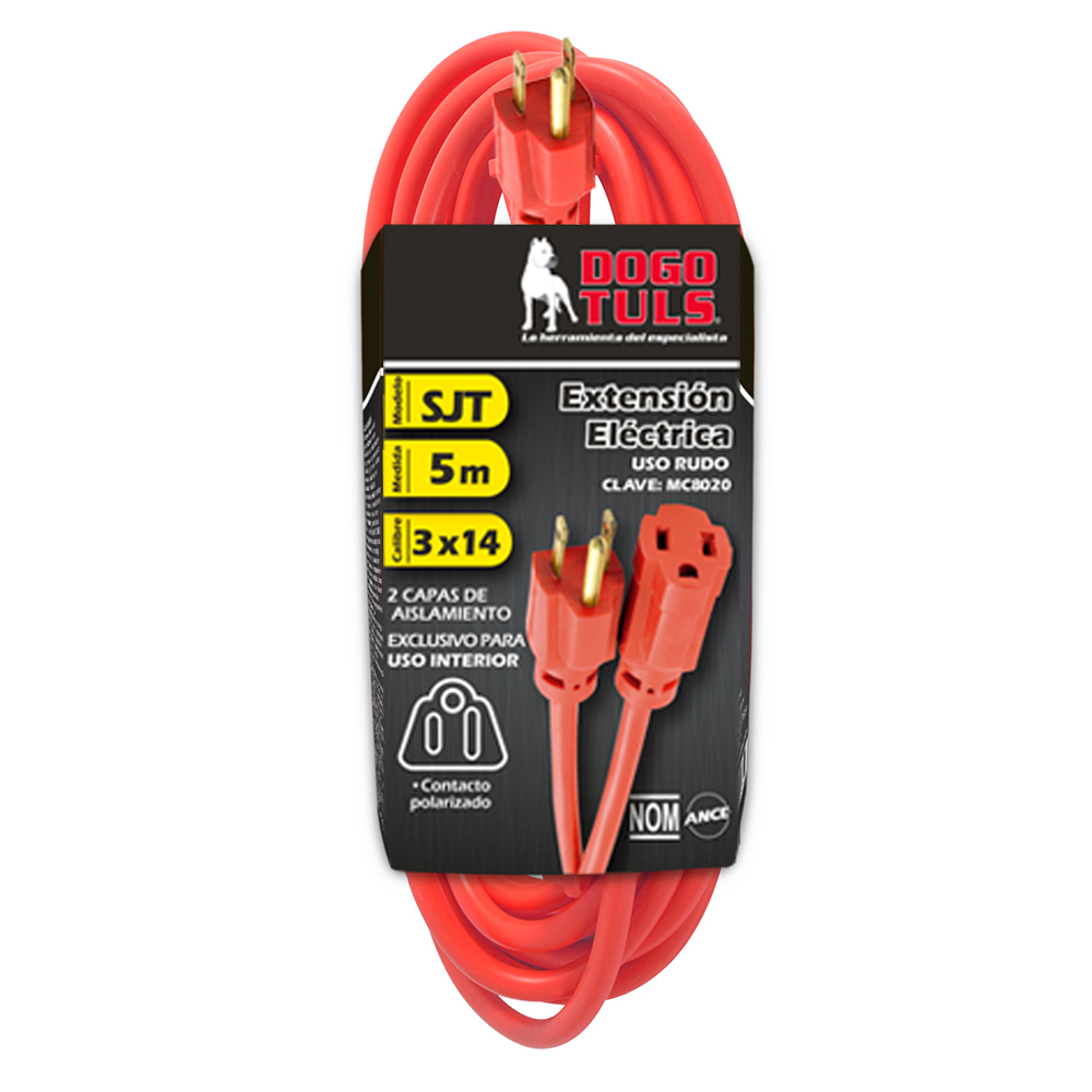 EXTENSION ELECTRICA 3x14 5 MTS USO RUDO