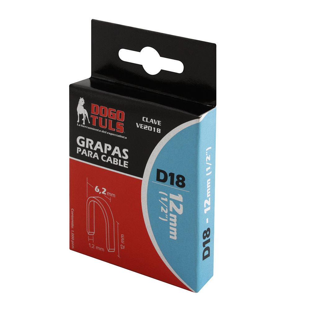 GRAPAS D18 1/2" 12MM (1000 PZAS)