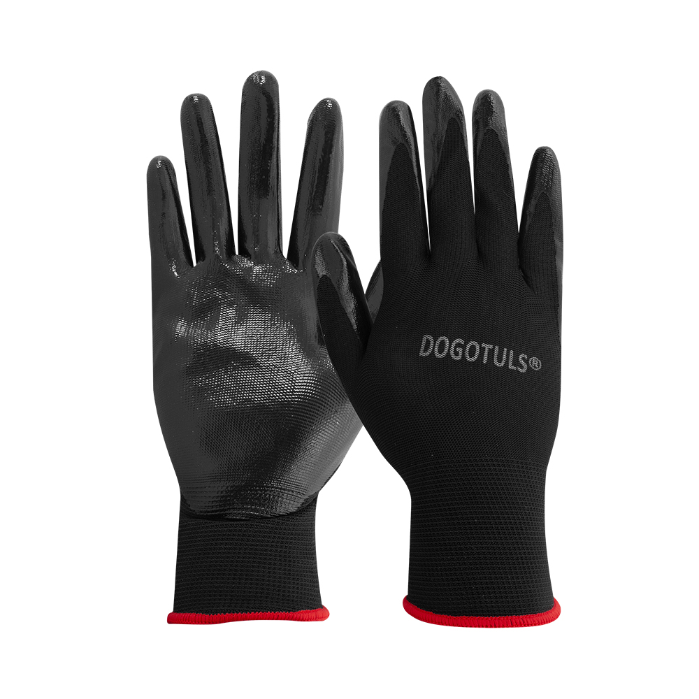 GUANTE NYLON PALMA NITRILO NEGRO GDE