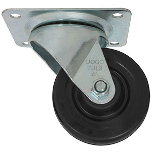 RODAJA HULE NEGRO GIRATORIA 4" BUJE