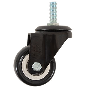 RODAJA PVC NEGRO ESPIGA ROSC 3/8 GIRA 2"