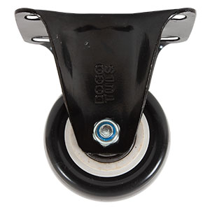 RODAJA PVC NEGRO FIJA 2"