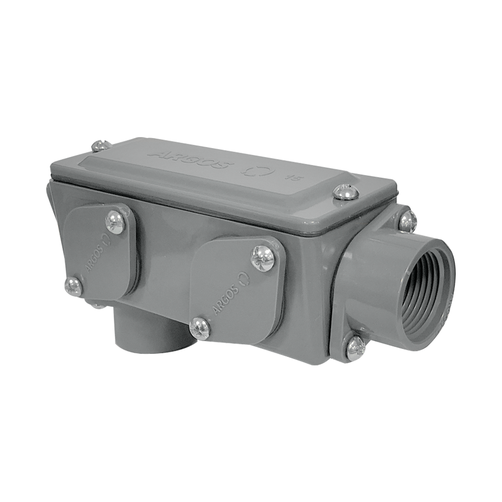 CONDULET MULTIFORMA NO METALICO SIN CUERDA 1" GRIS