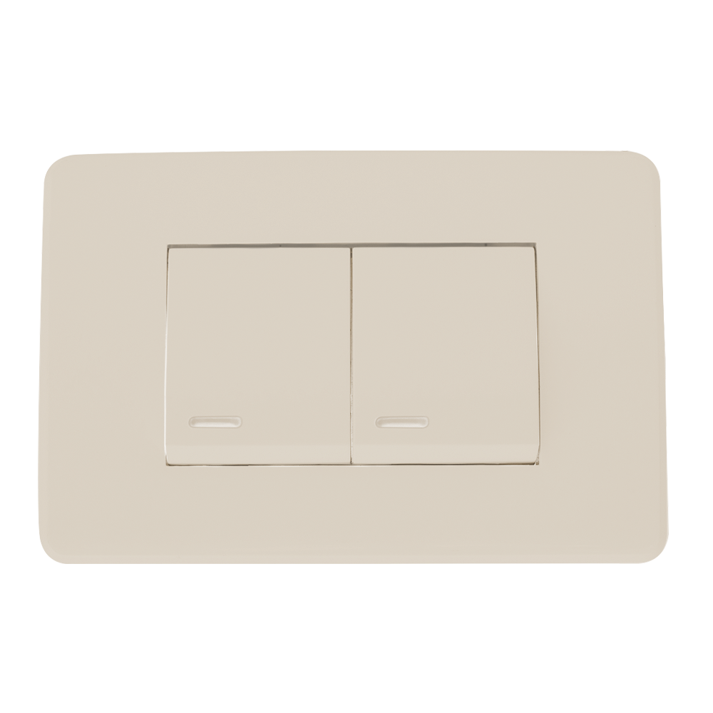 APAGADOR SENCILLO Y APAGADOR ESCALERA CON PLACA MARFIL 24 mm