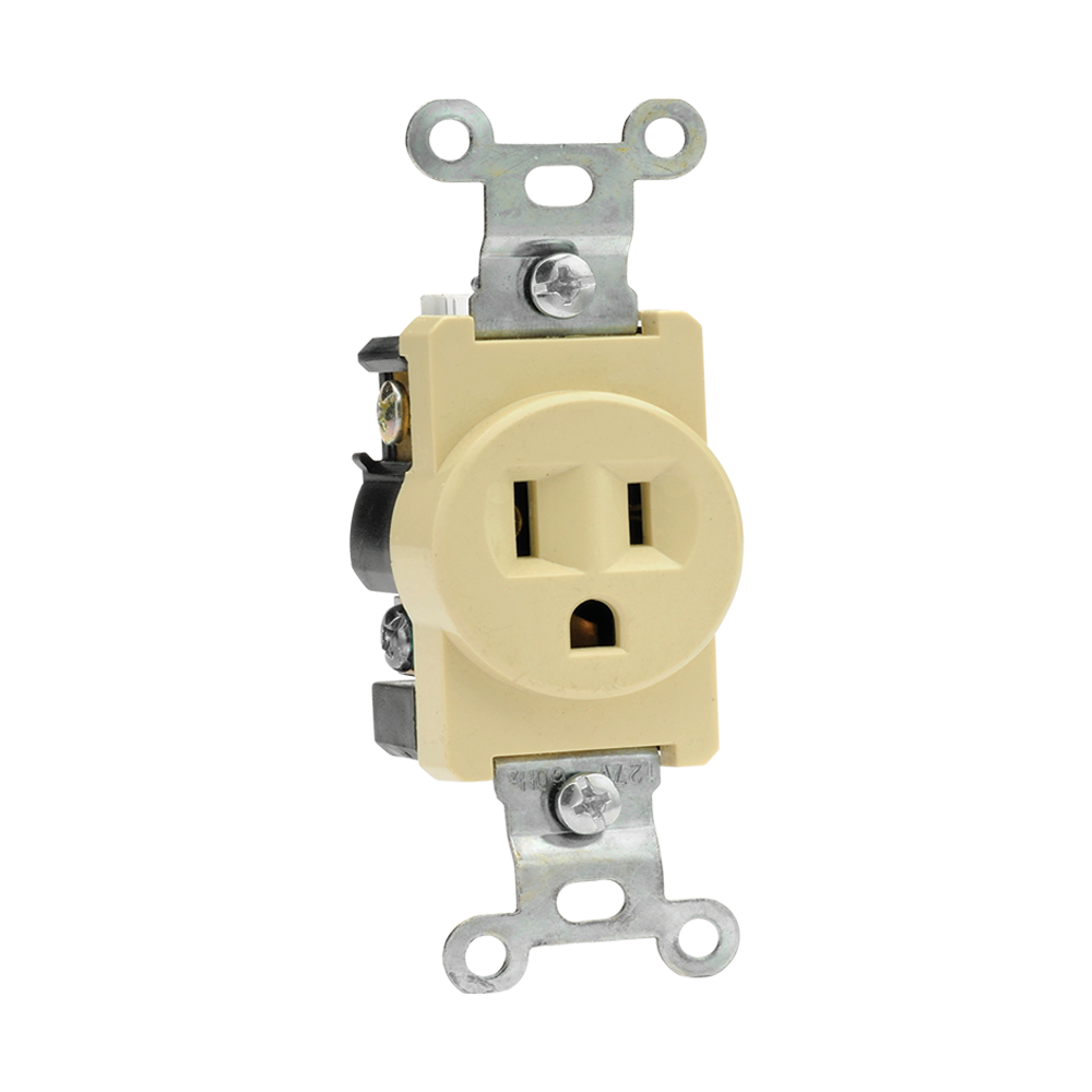 CONTACTO SENCILLO ATERRIZADO BLANCO