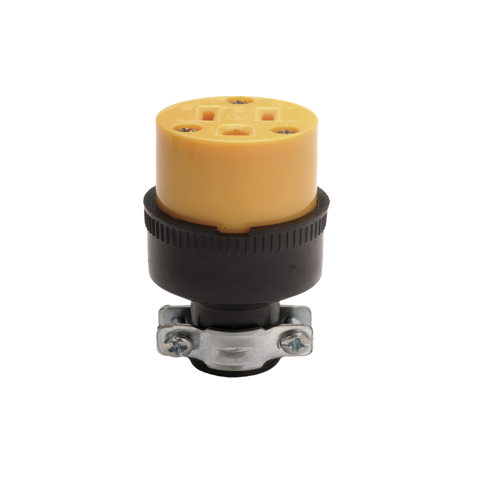 CONTACTO DE HULE REDONDO ATERRIZADO CON ABRAZADERA