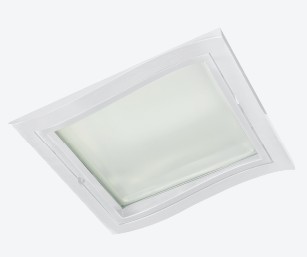 CARCASA DE EMPOTRAR VC CUADRADO PARA 2 LAMPARAS PLC 26W BLANCO