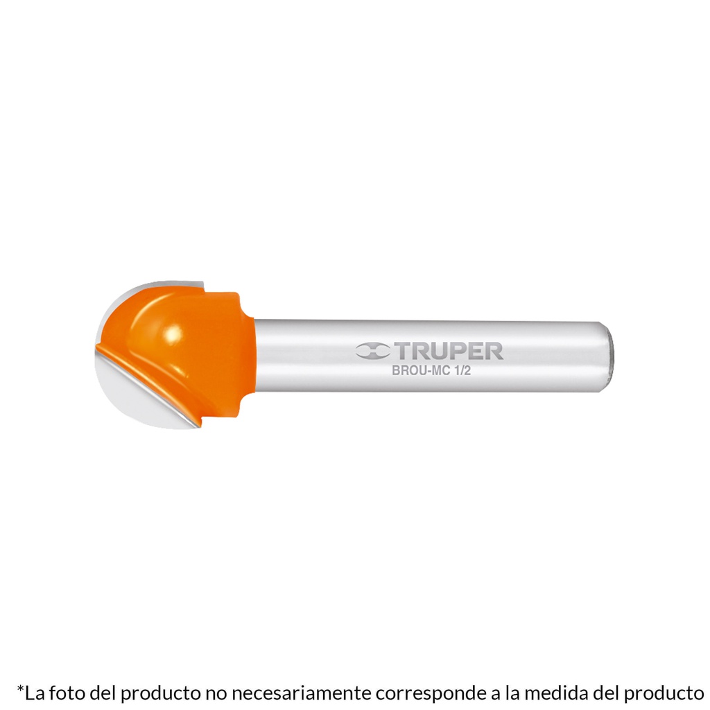 Broca para router, media caña, 1', Truper