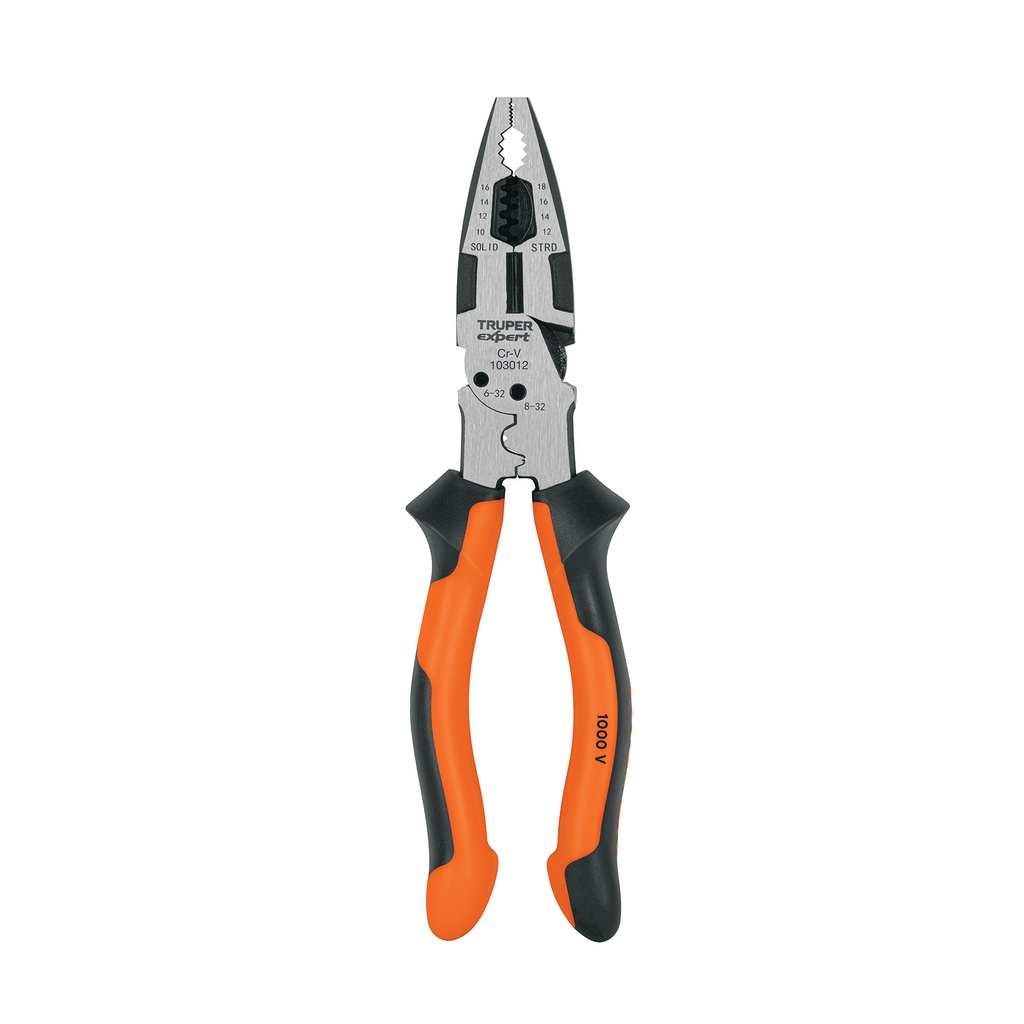 Pinza multiuso 8' electricista, comfort grip, Truper Expert