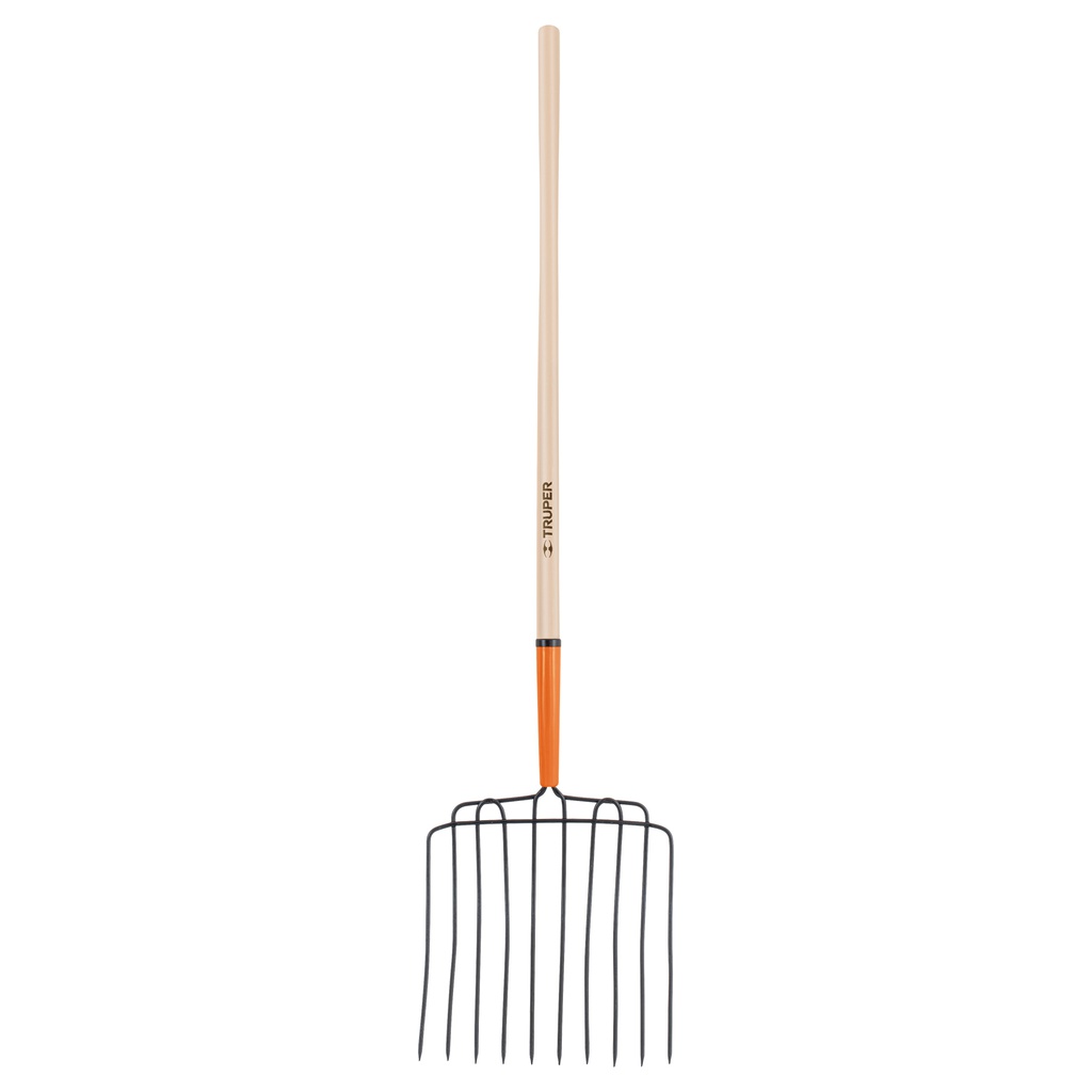 Bieldo para estiercol 10 dientes, mango 48', Truper