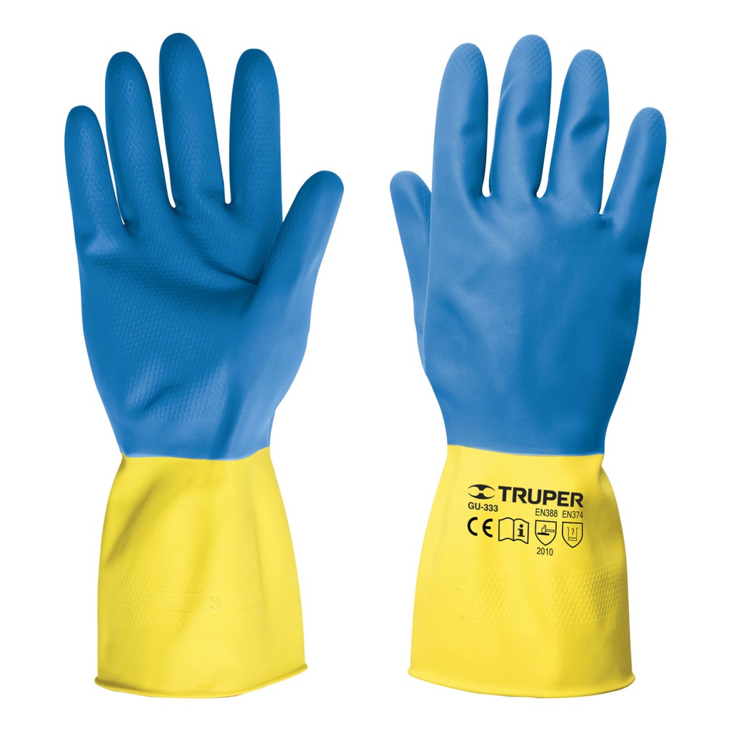 Guantes de latex reforzados para limpieza, medianos, Truper
