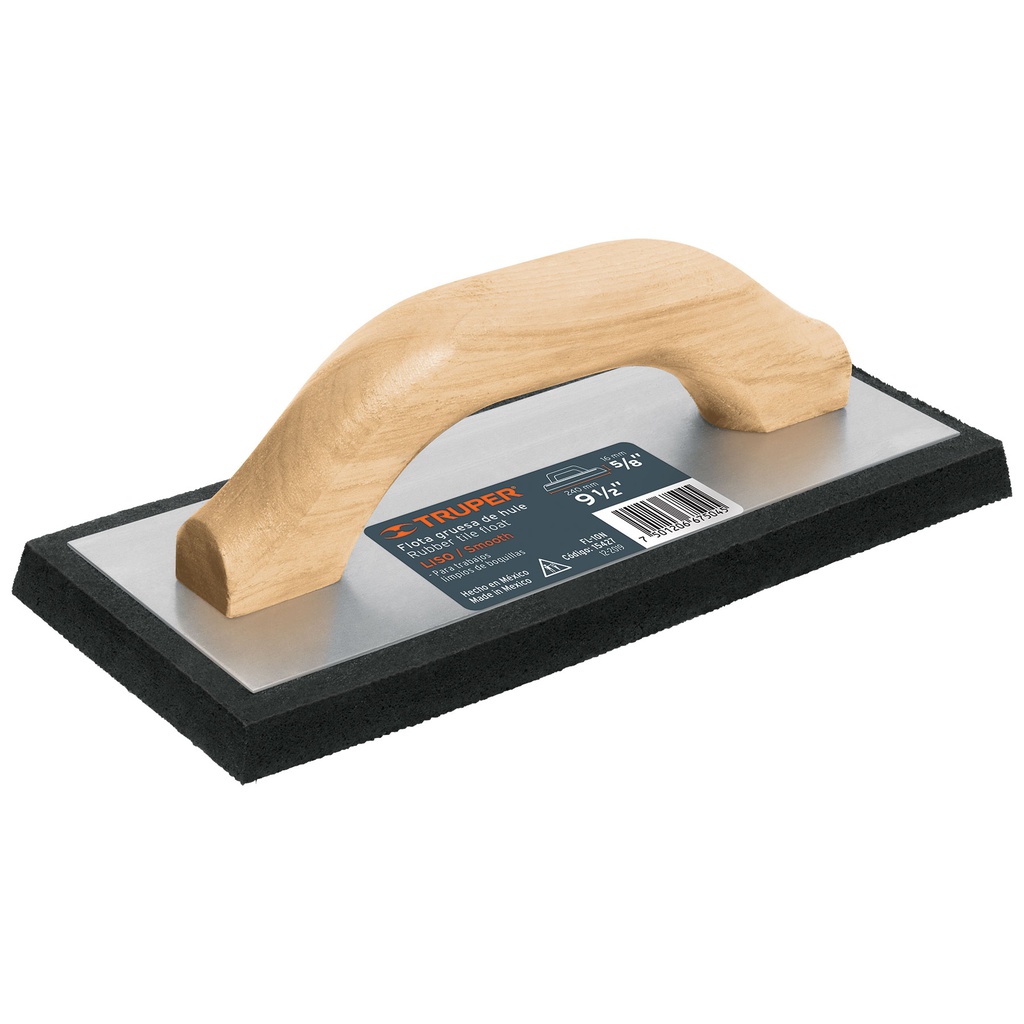 Flota de hule 9-1/2', espesor 5/8', acabado fino, Truper