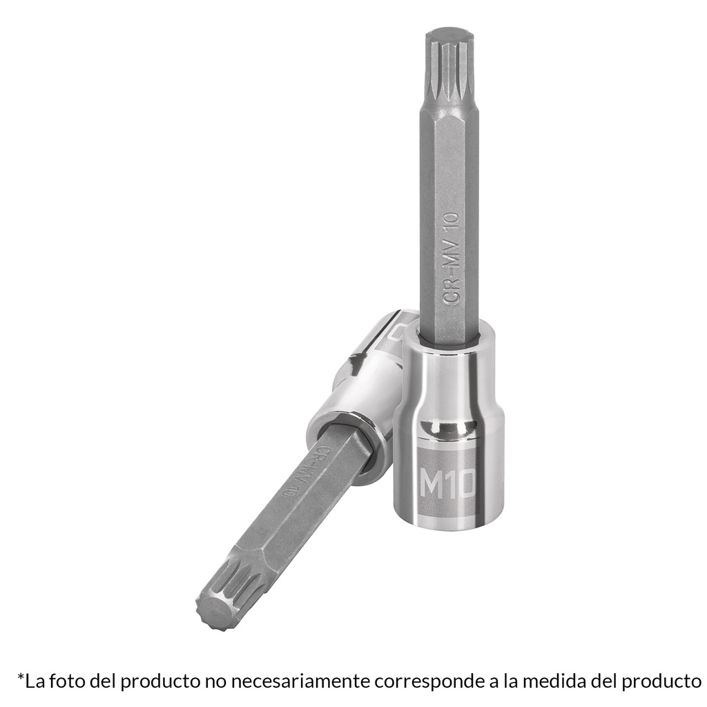 Dado punta larga bristol M5, cuadro 1/2', Truper