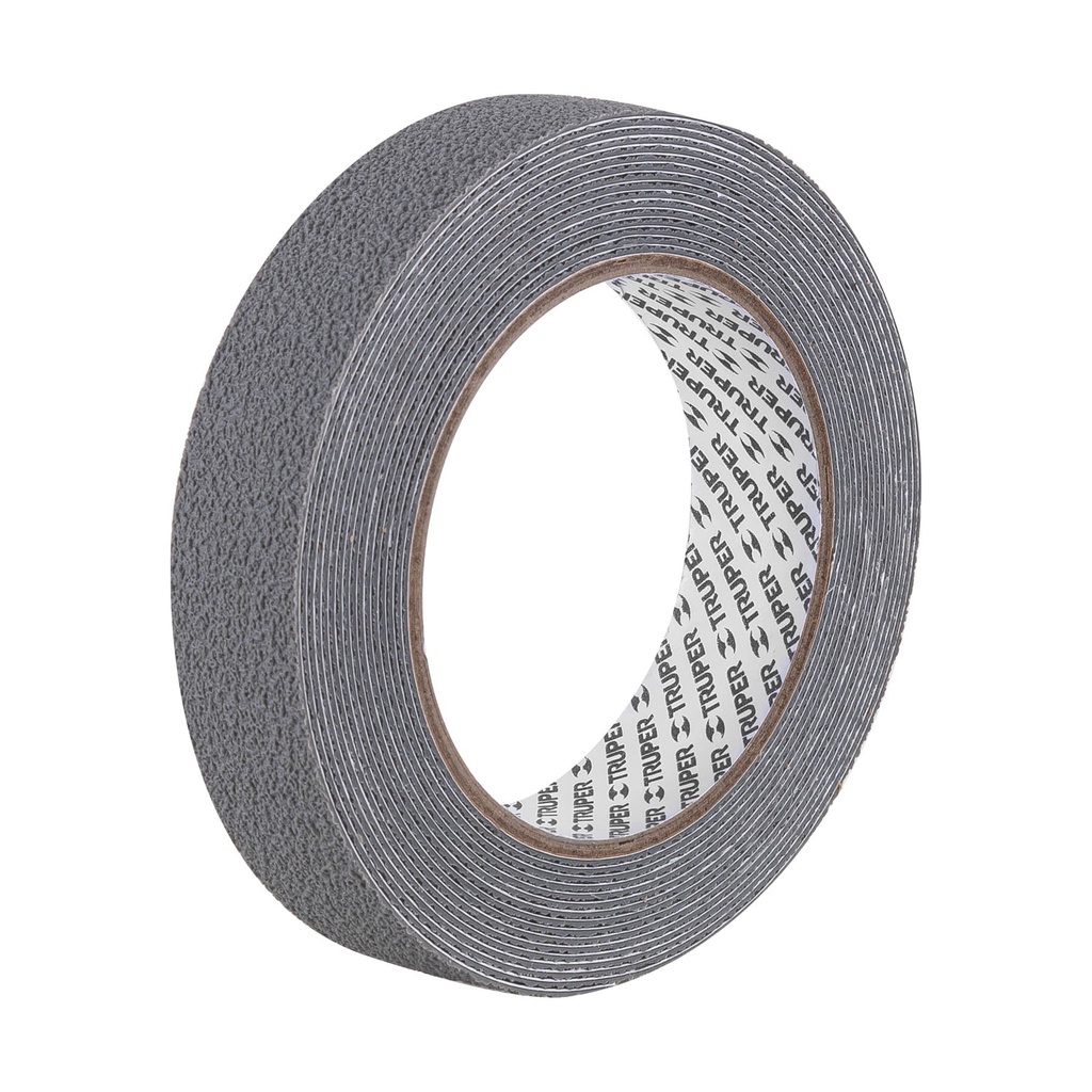 Rollo de 5 m cinta antiderrapante 25mm gris p/areas humedas