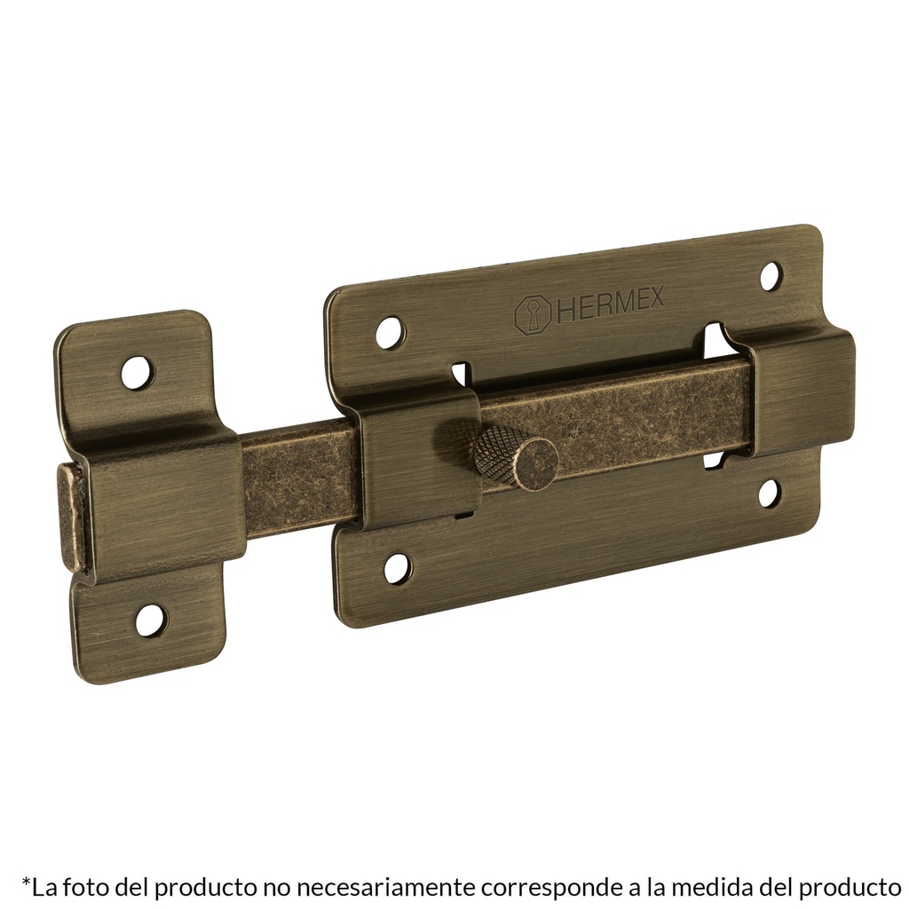 Pasador de barra plana 3', laton antiguo, Hermex