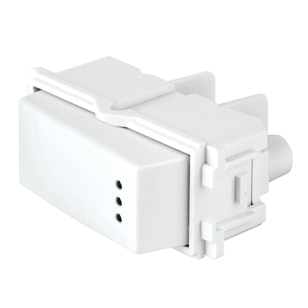 Interruptor de 3 vias con luz piloto, linea Italiana, blanco