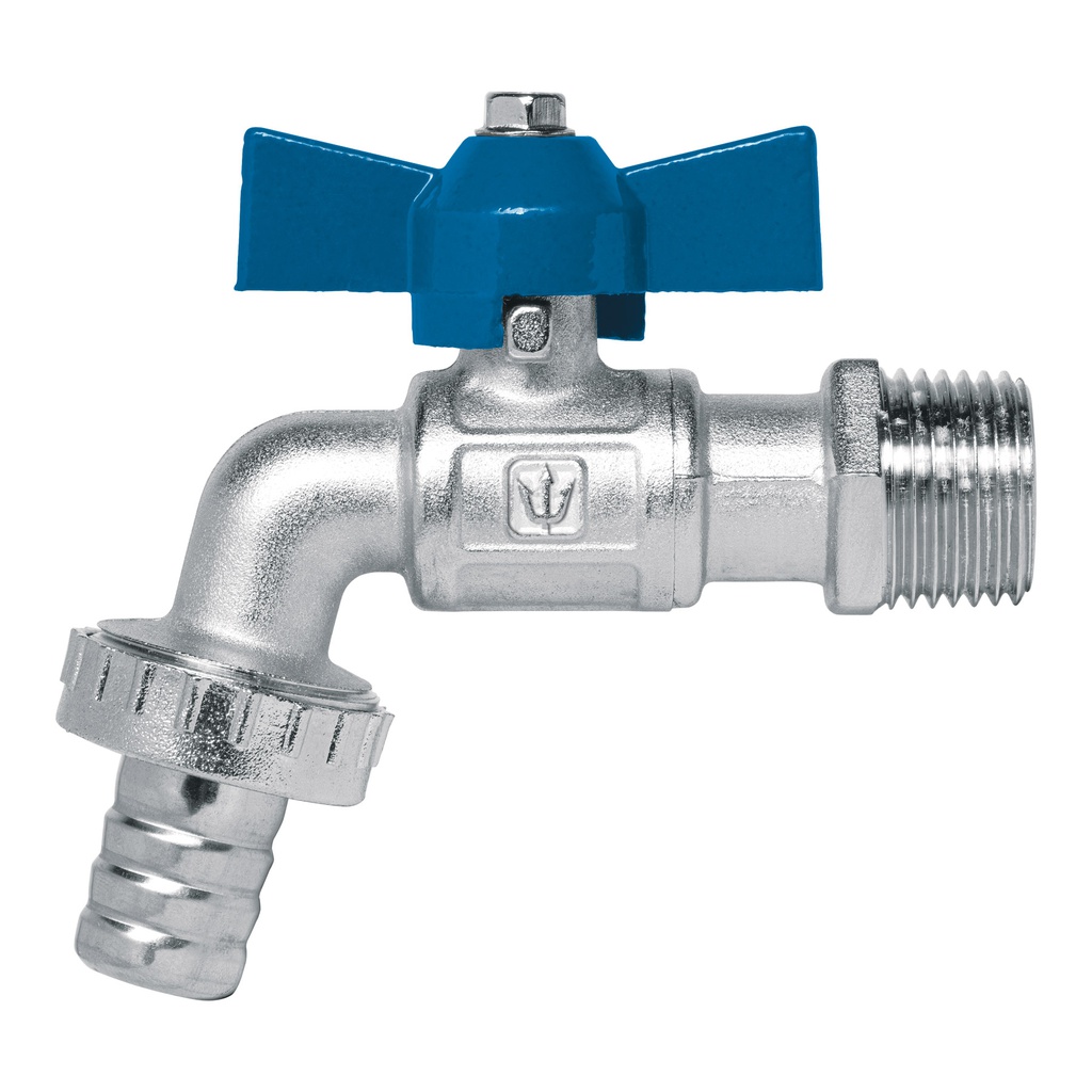 Llave de esfera c/maneral corto, laton, 130gr, 1/2', Foset