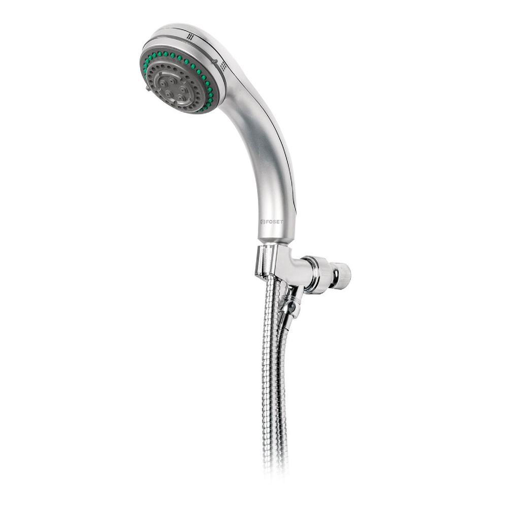 Regadera de telefono 3', 5 funciones con soporte, Foset Aqua