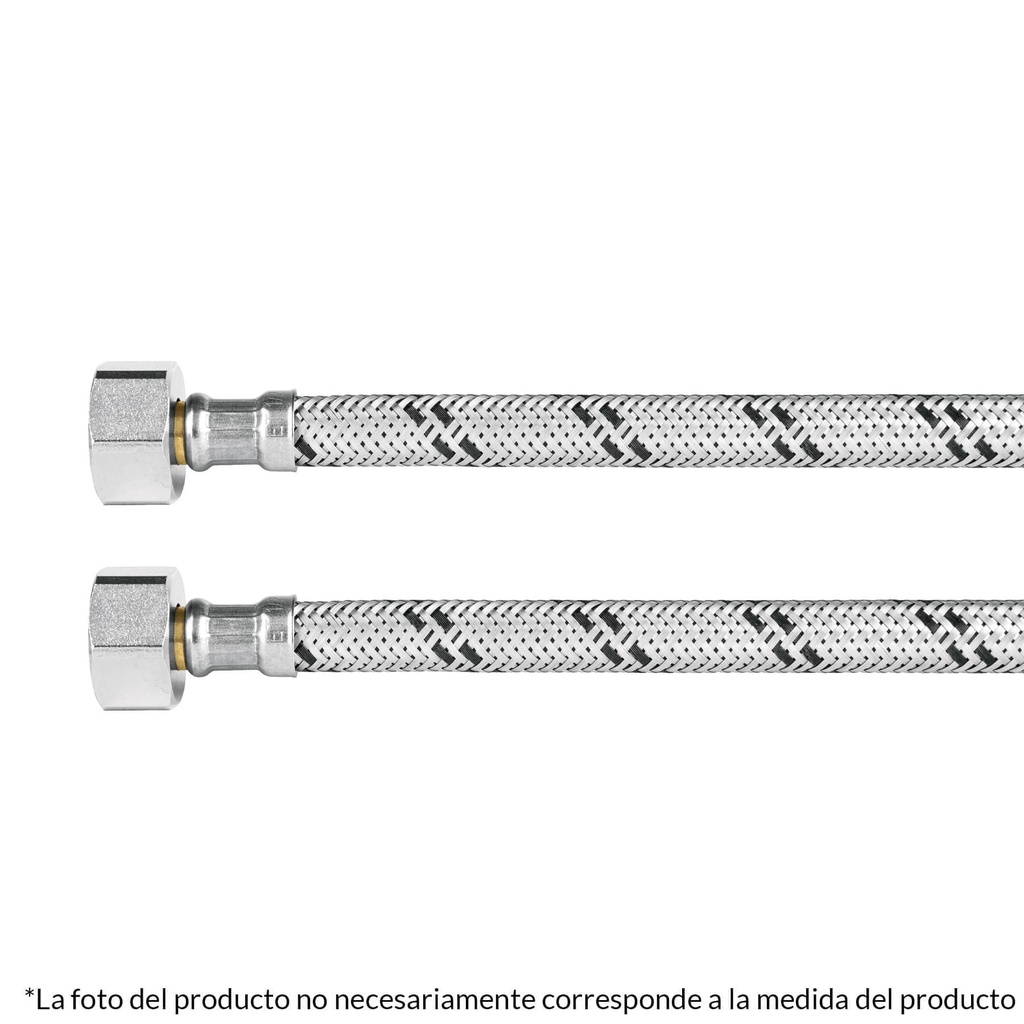 Manguera p/WC, acero inox, 1/2' x 7/8', 50 cm, Foset