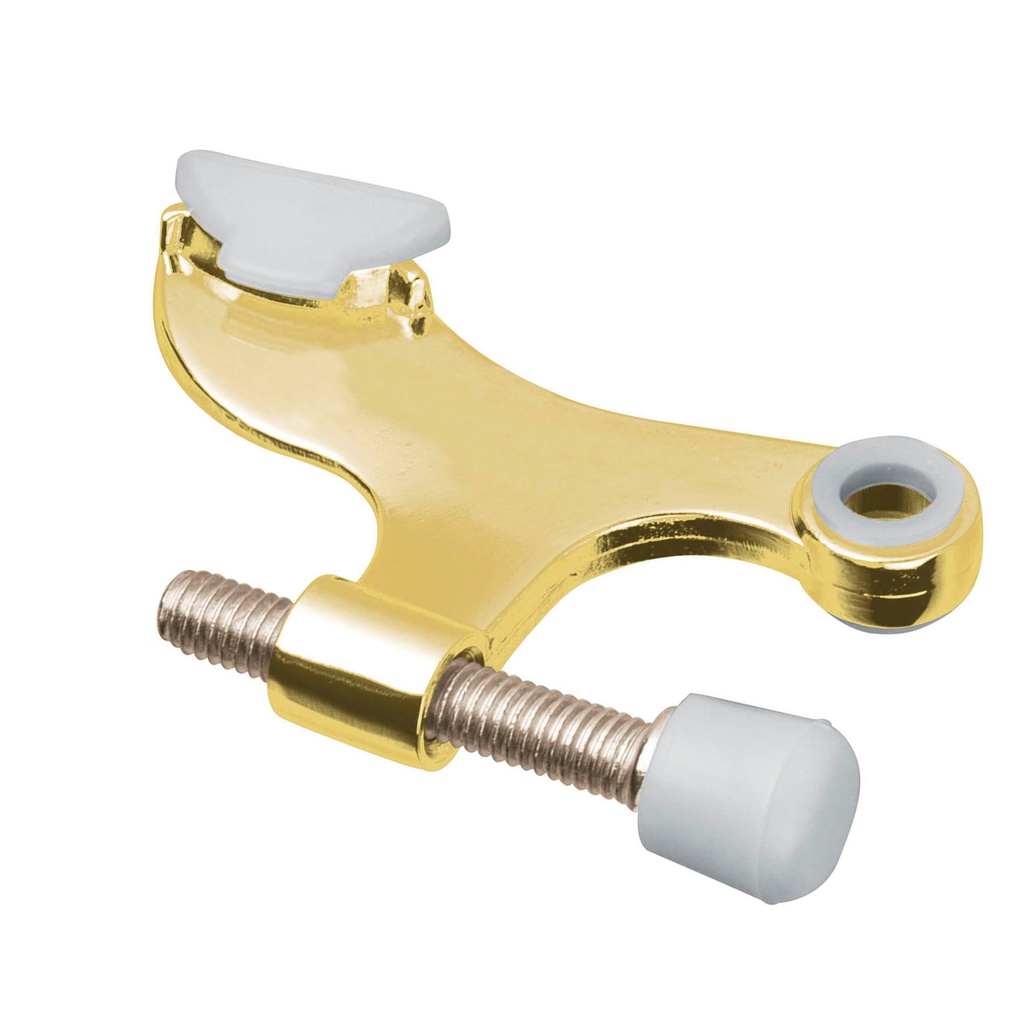 Tope de puerta para bisagra, acabado laton brillante, Hermex